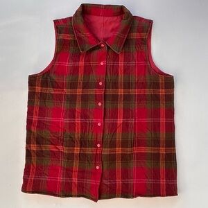 Vintage Denim & Co Vest Reversible Farm Wear Work Wear Women’s Large Outdoors